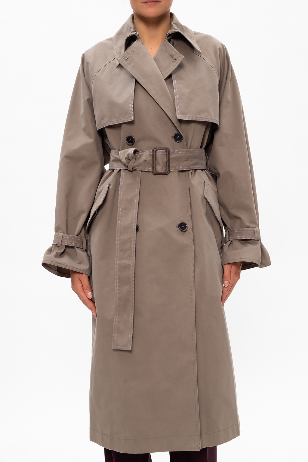 Grey Double-breasted trench coat Acne Studios - Vitkac Canada